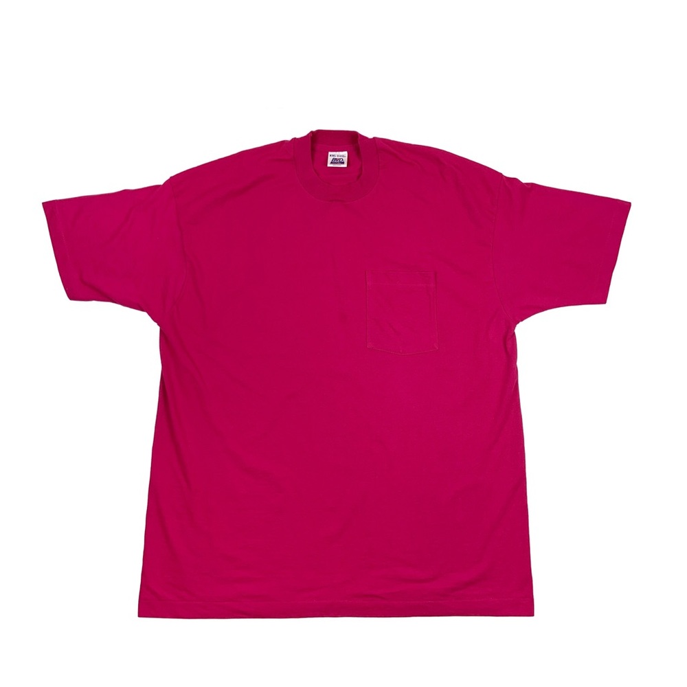 BVD Plain Blank Pocket Shirt Fuschia Single Stitch